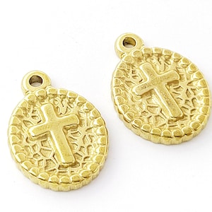 Breloques Personnalisées UNICRAFTALE 5 Styles Croix Charmes 50 Pièces Or Ankh Croix Pendentifs En Acier Inoxydable Charme Métal Charme Pendentifs Pour Femmes Wen Fabrication Perles Breloques