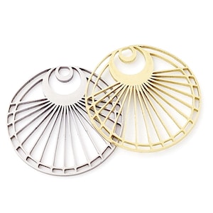 6pcs Stainless Steel Sun Pendant, Sun Charms, Gold Round Sun Earring Charm, Sun Necklace Pendants for DIY Jewelry Making 20mm