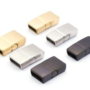 2pcs 316 Stainless Steel Magnetic Clasp, Brushed Bracelet Magnetic Leather Clasps, Bracelet Clasp, DIY Jewelry Findings 3x8mm 3x10mm