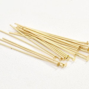 100 stücke Edelstahl Kopf Pins, Gold Flachkopf Pin, Stahl Pins in mehreren Größen für die Schmuckherstellung DIY Zubehör 15/20/25/30/35/40/45/50 mm