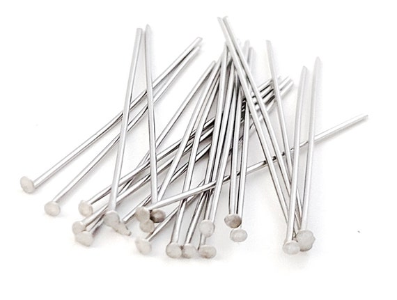 100pcs Stainless Steel Head Pins Flat Head Pin Bead Wire Pins Steel Headpins for Jewelry Making DIY Supplies 20 25 30 35 40 45 50 60 70mm Etsy UK