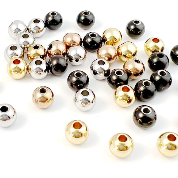 100pcs Stainless Steel Ball Beads, Ball Spacer Beads, Solid Ball Beads Jewelry Findings Wholesale Supplies size 3mm 4mm 5mm 6mm 8mm 10mm