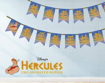 Hercules Birthday Banner - Ready-to-Print Disney Party Deco