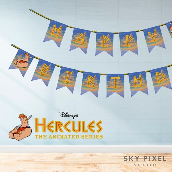 Hercules Birthday Banner - Ready-to-Print Disney Party Deco