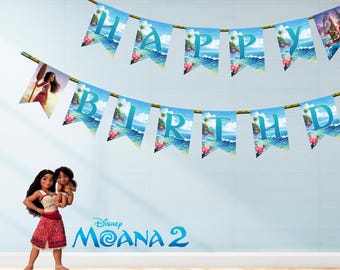 Moana 2 Birthday Banner – Ready-to-Print Disney Party Decor