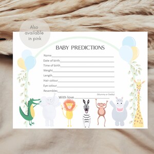 Cartes de conseils pour baby shower, cartes de conseils pour les nouveaux parents, thème de la jungle pour baby shower, baby shower pour bébé, baby shower bohème, cartes de conseils pour bébé
