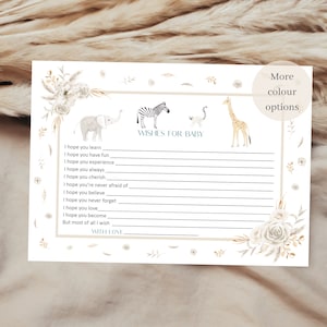 Cartes de voeux pour bébé, alternative au livre d'or, baby shower, voeux pour bébé, jeu de baby shower, baptême, baby shower bohème, non sexiste