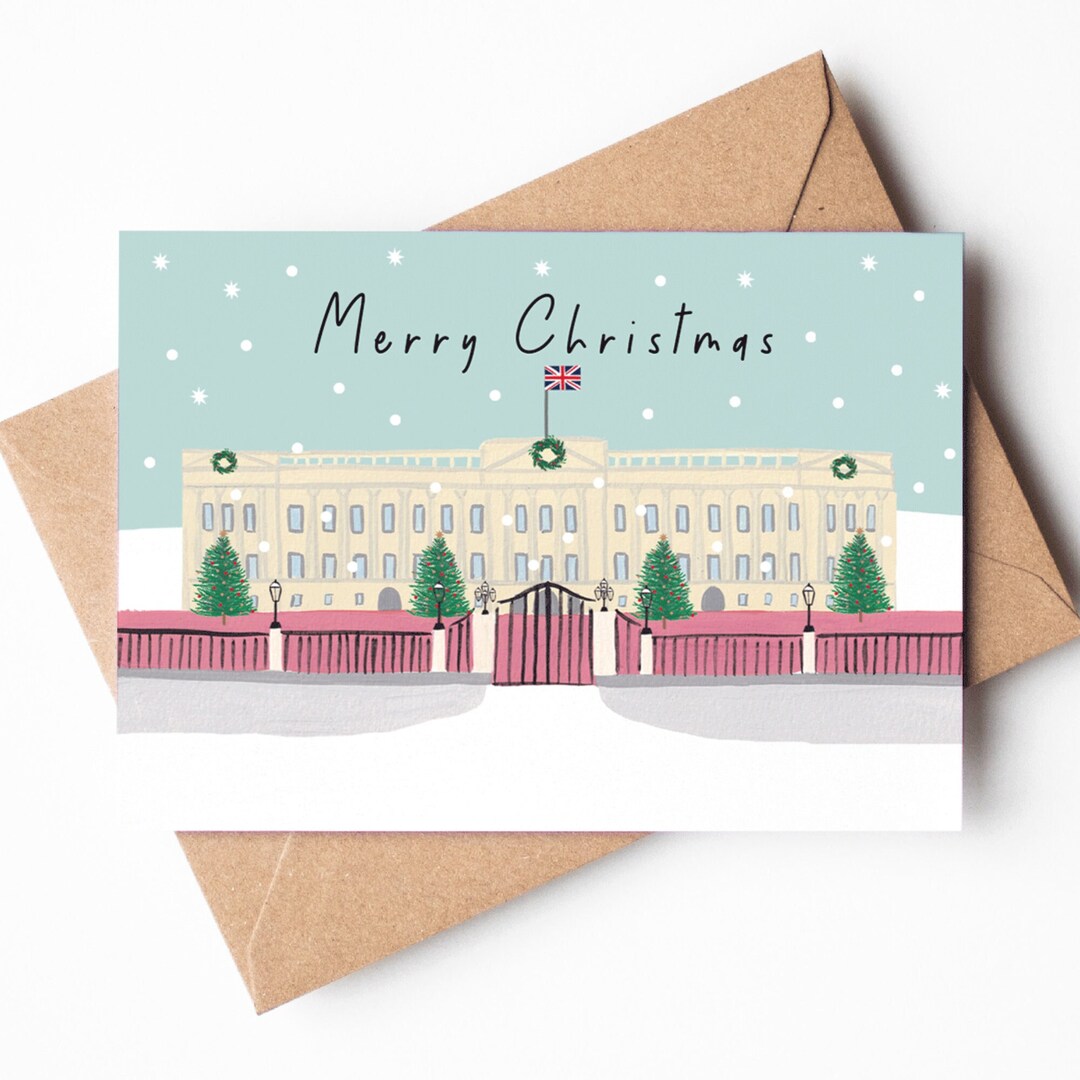 Buckingham Palace Christmas Card London Christmas Card Etsy