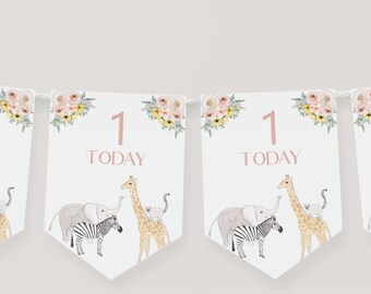 Animal party bunting, party animals bunting, safari animal birthday party decor, personalised party decorations, party banner, animal party