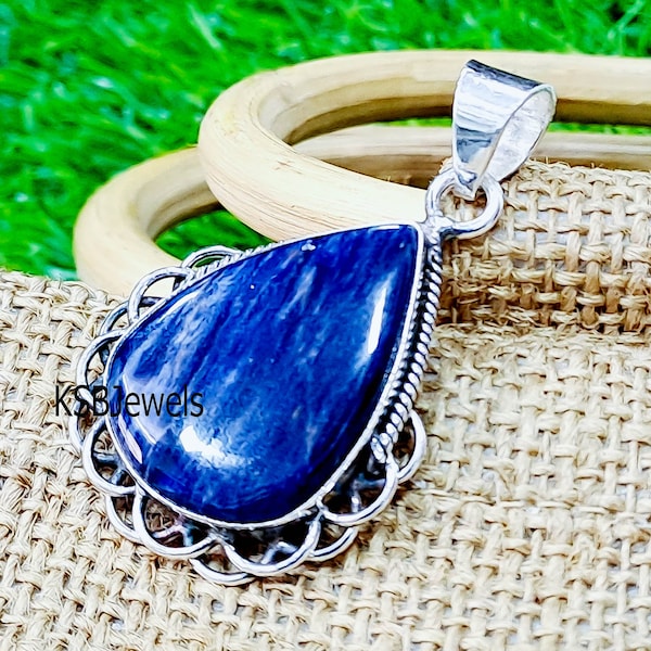 Blue Sodalite Pendant, Handmade Jewelry For Women, Natural Gemstone Jewelry, Sodalite Gemstone Jewelry, Best Selling Jewelry, Boho Pendant