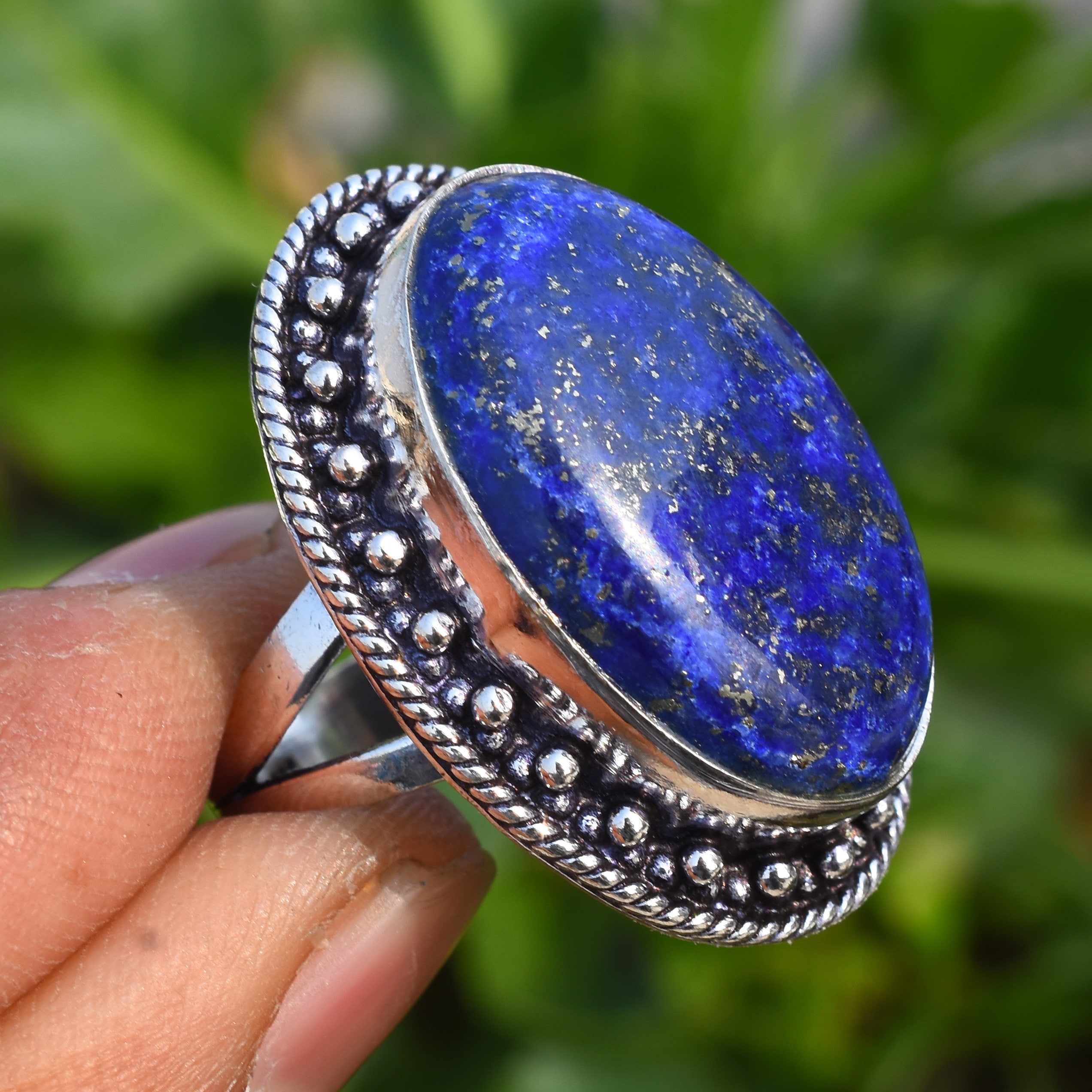 Bague En Argent 925 Et Lapis-lazuli - Taille 53, Grande, Marque Délicatement Doux, Neuve
