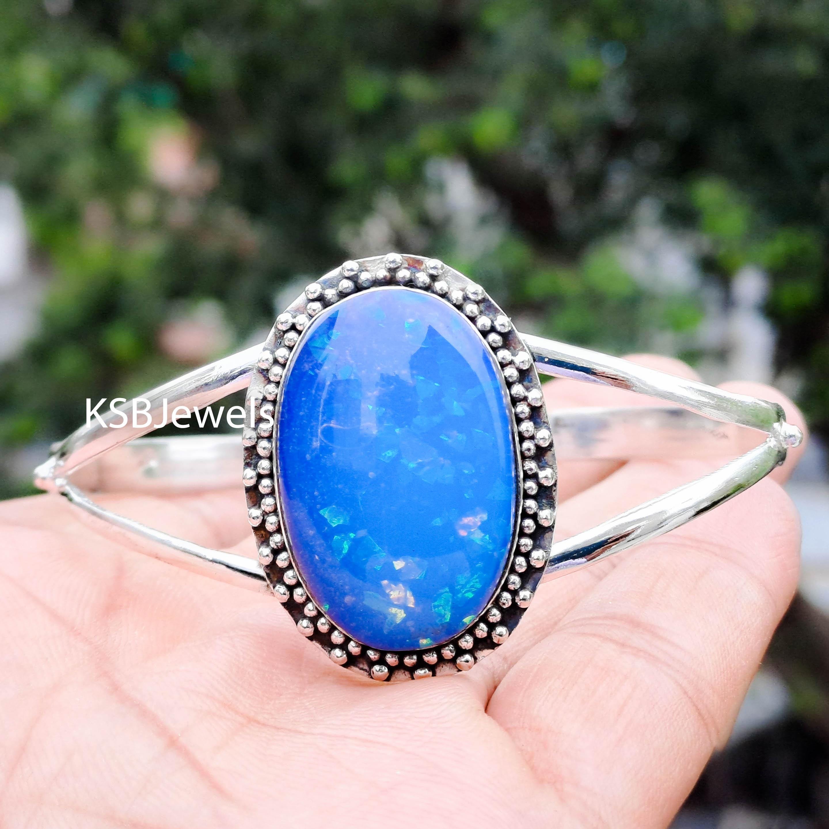 Australian Triplet Opal 925 Sterling Silver Ring Father's Day Jewelry SP-411 | UK