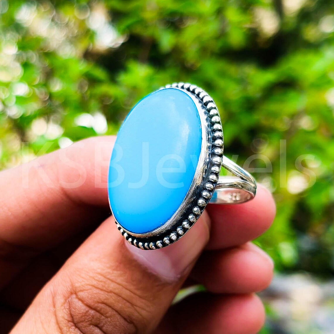 Natural Sleeping Beauty Turquoise Ring : Handmade 925 Sterling Silver ...