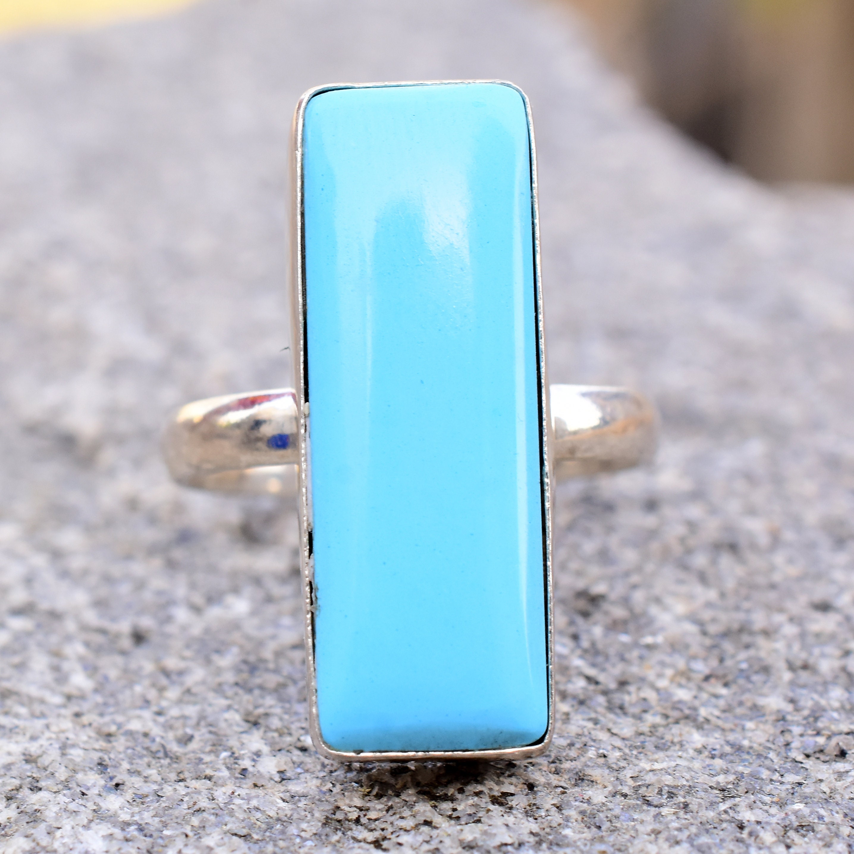 Sleeping Beauty Turquoise Ring: Sterling Silver Statement Ring - Etsy