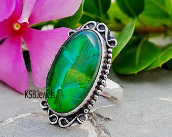 Verde -7.5 Pietra Preziosa Cromata Diopside In Argento Sterling Massiccio 925 Regalo Fatto A Mano~p128685342 - Foto 11