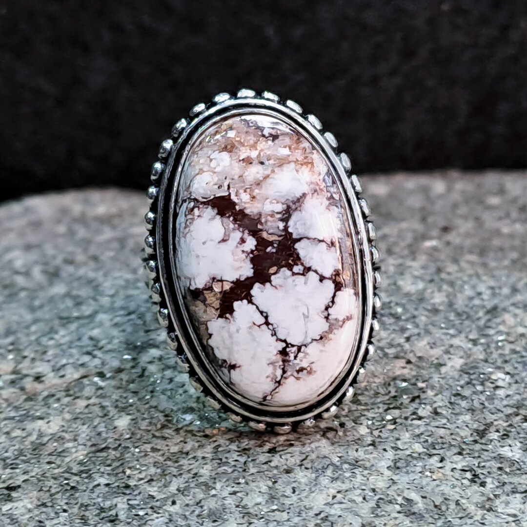Natural Wild Horse Ring, 925 Sterling Silver, Handmade Gemstone Jewelry ...