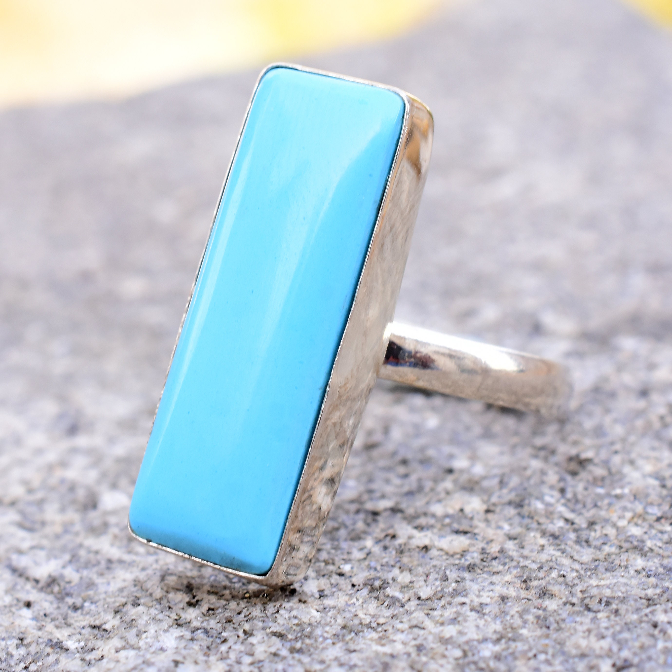 Sleeping Beauty Turquoise Ring: Sterling Silver Statement Ring - Etsy