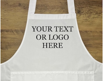 Delantal personalizado: texto o logotipo personalizado, chef, cafetería, trabajo