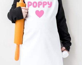 Delantal de estrella y corazón personalizado para niños / Delantal de cocina y repostería para niños personalizado