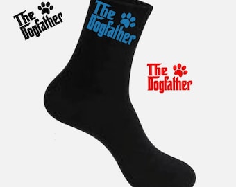 Calcetines Dogfather: Regalo personalizado para papá perro
