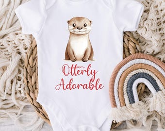Body de nutria personalizado para bebé: cualquier texto o diseño de animalito
