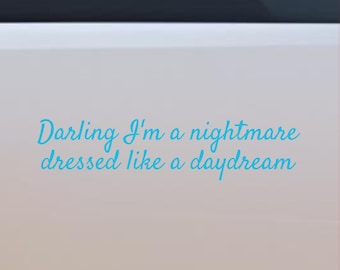 Calcomanía de vinilo espacial en blanco, pegatina para coche inspirada en Taylor Swift