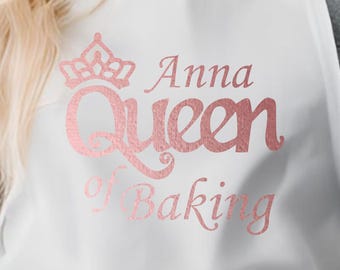 Delantal de repostería personalizado: regalo personalizado para rey o reina