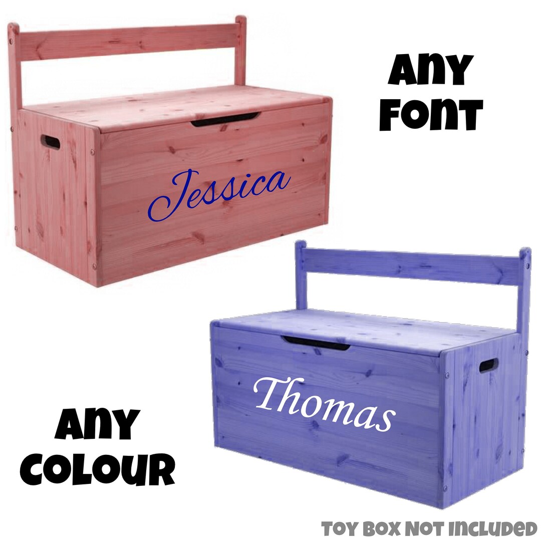 Toy Box Sticker With Personalised Name Toy Storage Vinyl Etsy UK