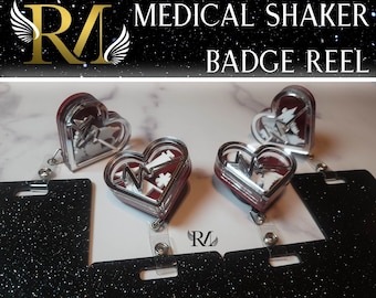 Medical Shaker Badge Reel & Badge Buddy-Digital File Only-Nurse-CNA-LPN-RN-Doctor-Tech