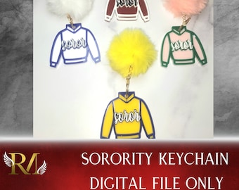 Sorority Jacket Keychain- Digital File Only-Sisterhood-Sororities