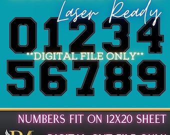 Neon Flex Number Set-Fits on 12x20 Sheet- 0 through 9- Make Your Own Sign- DIY Neon Flex- SVG for Lasers- Birthday- Wedding- All Occasions