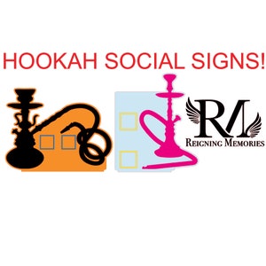 Hookah Social Media Sign- Digital File Only