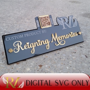 Desk Plate- Digital SVG File Only- Reigning Memories