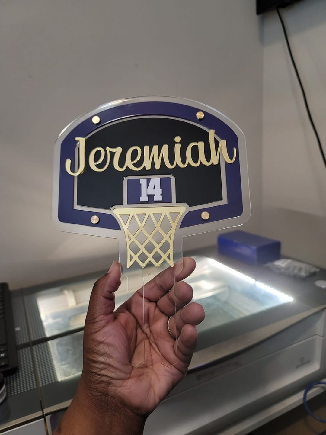 Basketball Goal Cake Topper File Etsy