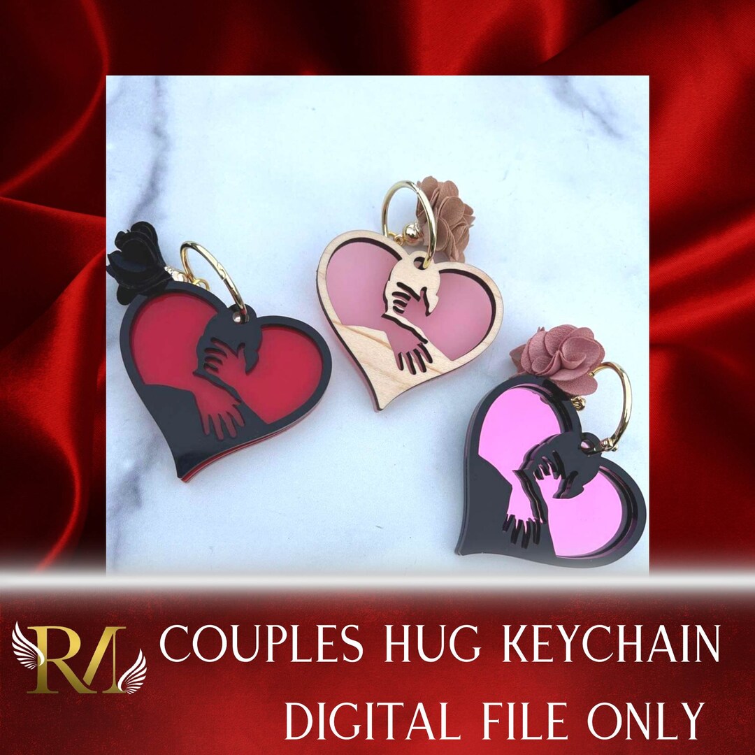 Couple's Hug Keychain Digital File Only-love, Valentine's Day ...