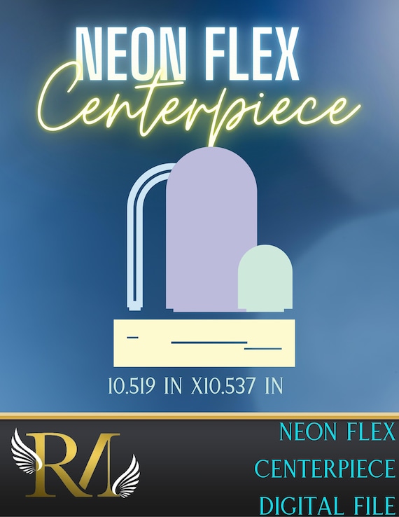 Neon Flex Bar Centerpiece Digital File- Custom- DIY- LED- Weddings- Birthdays- Events