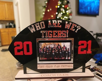 Laser Ready Football Plaque- Digital File Only - Award