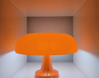 Orange Mushroom LED Lamp Bauhaus Retro