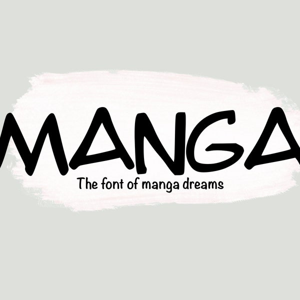 Manga Font - Font, Modern Font, Boho Handwritten Font, Branding Font, Swash Font, Fonts for Cricut, Bohemian Fonts, Cricut Fonts