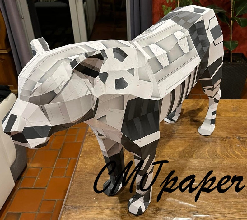 papercraft tigre a réaliser vous même sculpture de tigre en papier