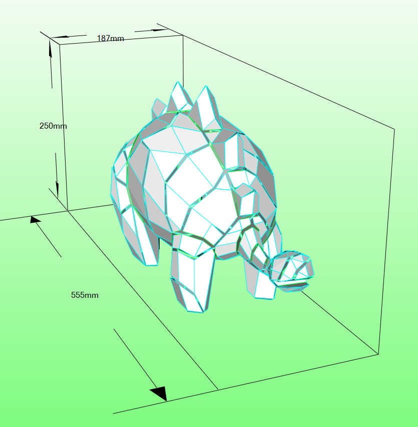 PAPERCRAFT STEGOSAURUS to Make Yourself Paper Dinosaur Sculpture, 3D ...