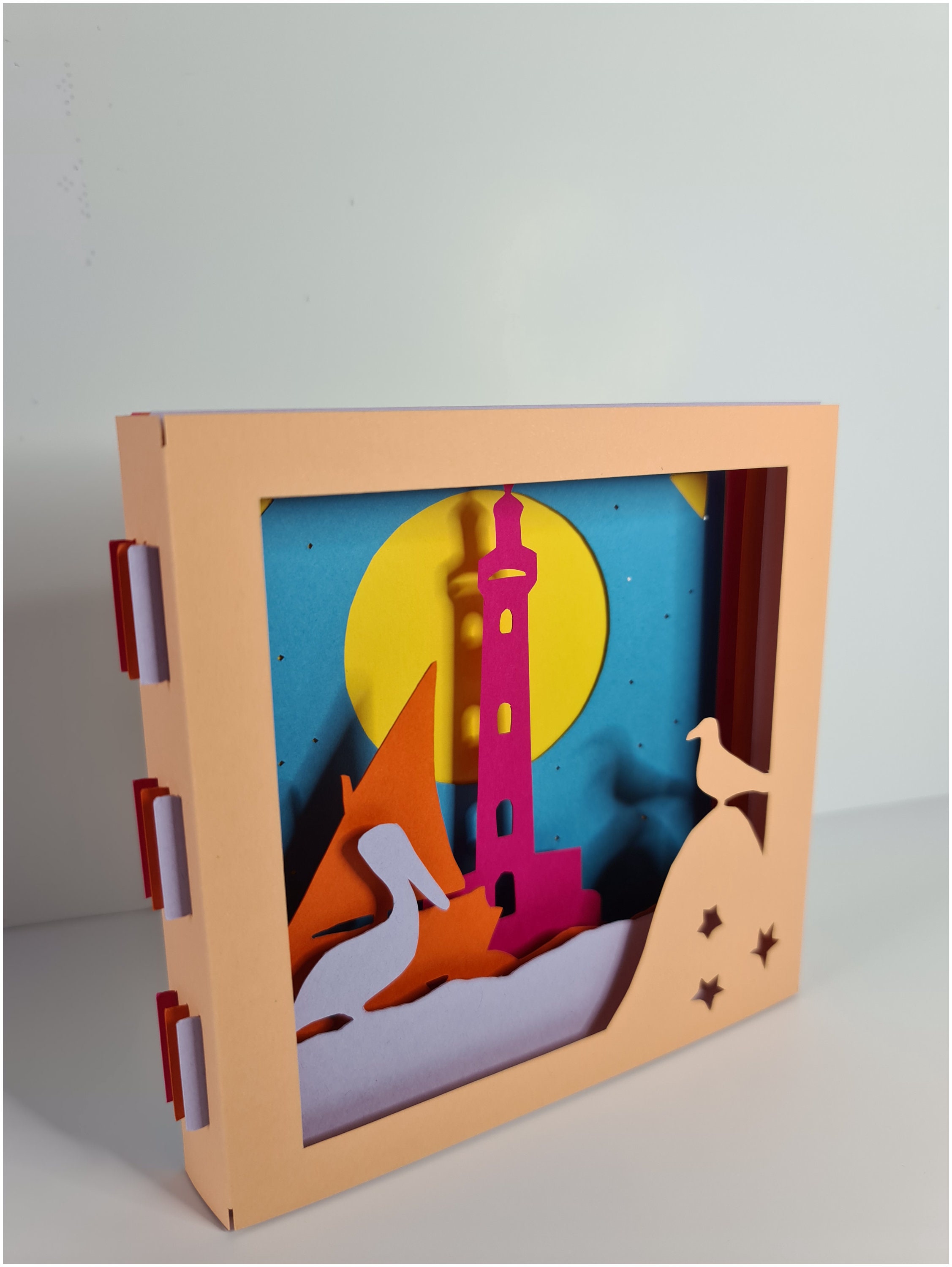 Popup Tunnel MAP to Be Done Yourself PHARE Card / Holiday / Seagull