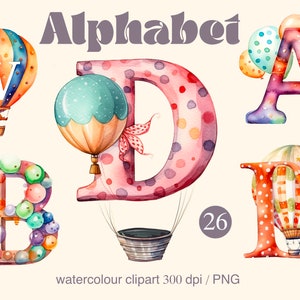 Alphabet Baby Mädchen und Junge Aquarell, Kinderstil, Neugeborene Kinder Mädchen, Kinderzimmer Dekor, Baby-Spielzeug, Baby-Kleidung, digitale Illustration