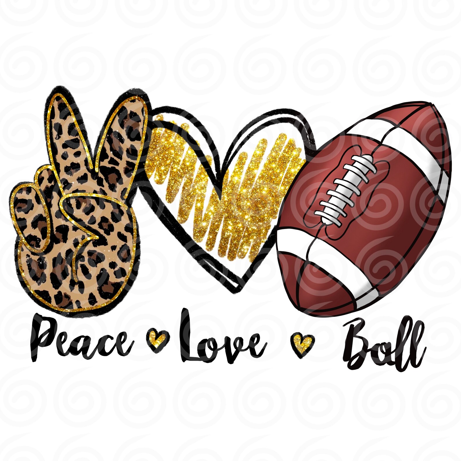 Peace Love Football Love Football Download Logo Football - Etsy