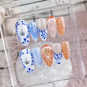 custom press on nails/party press on nails/Flakes for nails/Press on Nails/wedding nails gift/Japanese nails/Accent nails/Acrylic Nails