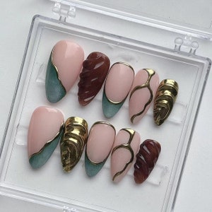 3D Nails/party press on nails/Flakes for nails/wedding nails gift/Japanese nails/Long nails/Almond nails/y2k style Nails