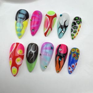 Custom Press On Nails: Balletcore Flakes, Handmade Gel Nail Art