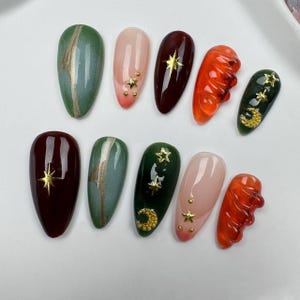 NepnagelsAangepaste persnagels: lange amandel Y2K-stijl, feestbruiloftnagelsAangepaste feestnagels/3D bloemen amandelpers/glitternagels