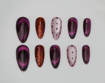 Handgemaakte pers op nagels, feestnagels bruiloft