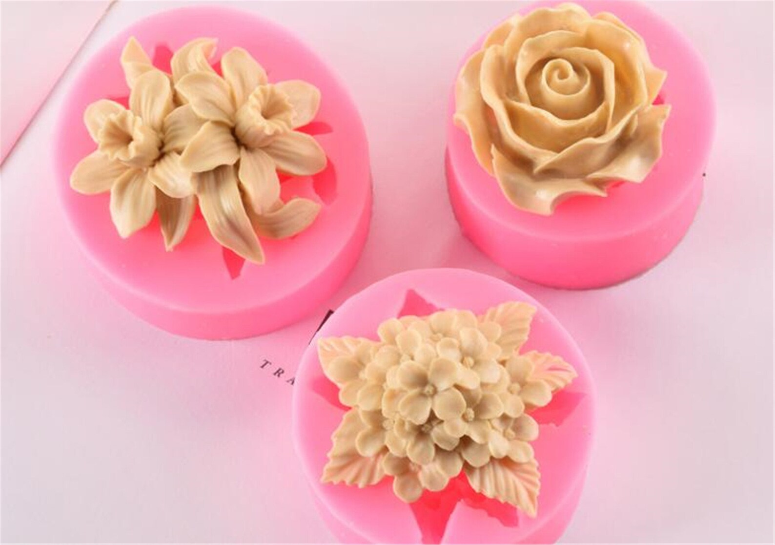 Rose Flower Chocolate Mold Flexible Silicone Cake Fondant Etsy